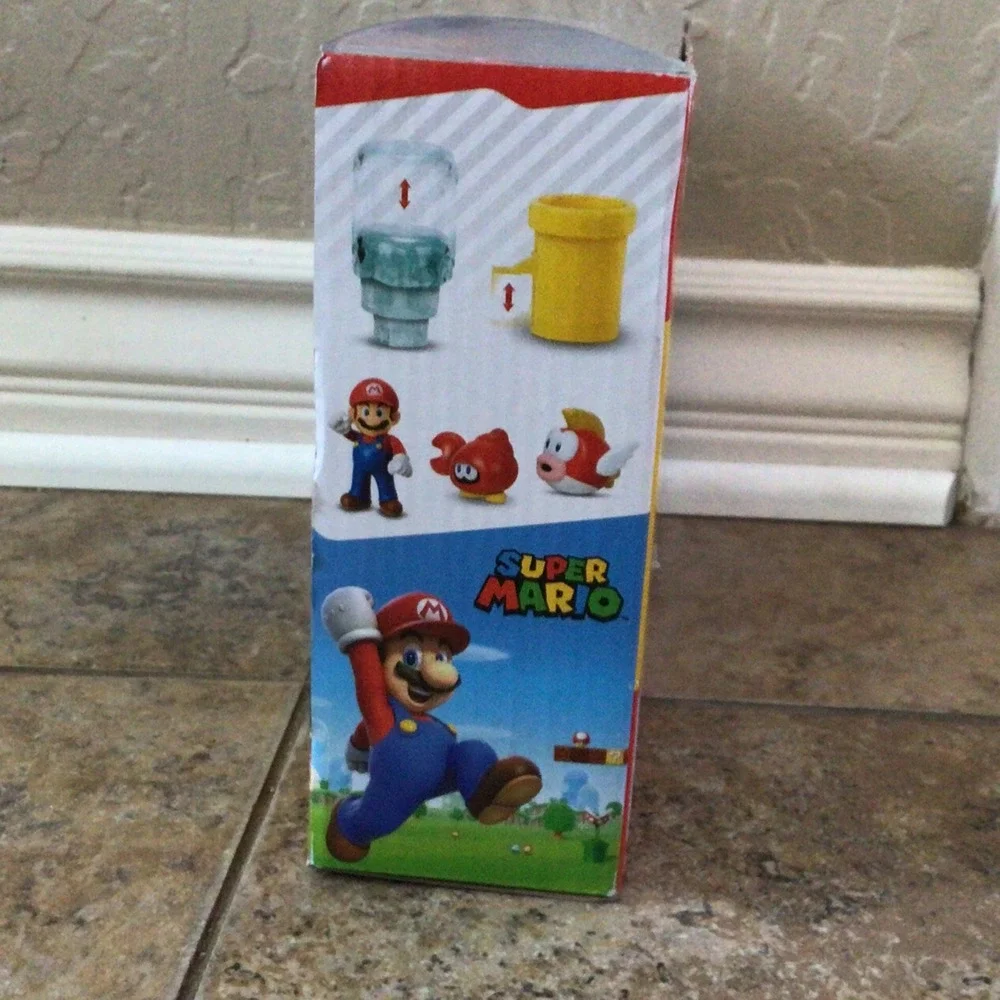 Nintendo Super Mario Sparkling Water Diorama Set Huckit Crab Cheep Fish Jakks